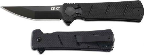 CRKT Goken 2920 James Williams Black Tanto Liner Lock Folder G10 with Field Strip Technology