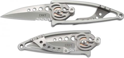 CRKT Snap Lock 5112N Knife Ed Van Hoy EDC Folder Rotating Part Serrated Blade