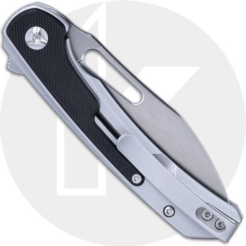 CRKT Padawan 6075 Knife - Brushed 14C28N Drop Point - Stainless Steel with Black G10 Inlay - Frame Lock Flipper Folder