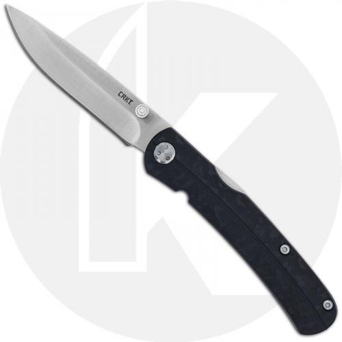 CRKT Kith 6433 - Ken Steigerwalt Value Price EDC - Satin Drop Point - Black GRN - Front Lock Folder