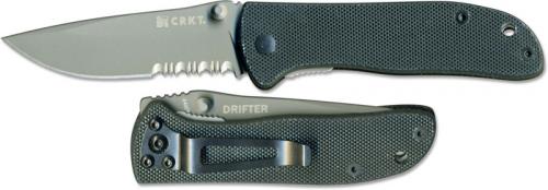 Columbia River Knife and Tool: CRKT Drifter Knife, G10 Part Serrated, CR-6460K