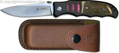 Columbia River Knife and Tool: CRKT Lake Sentinel, Stag Onlays, CR-7122S