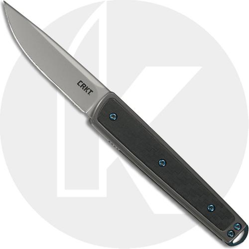 CRKT Symmetry 7190 - Richard Rogers EDC - Bead Blast Drop Point - SS with Black GRN Inlay - Slip Joint Folder