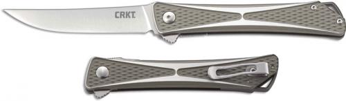 CRKT Crossbones 7530 Knife Jeff Park Flipper Folder Liner Lock Aluminum Handle