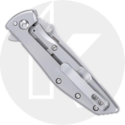 CRKT Slag 7600 Knife - Assisted - Bead Blast D2 Drop Point - Bead Blast Stainless Steel - Flipper Folder