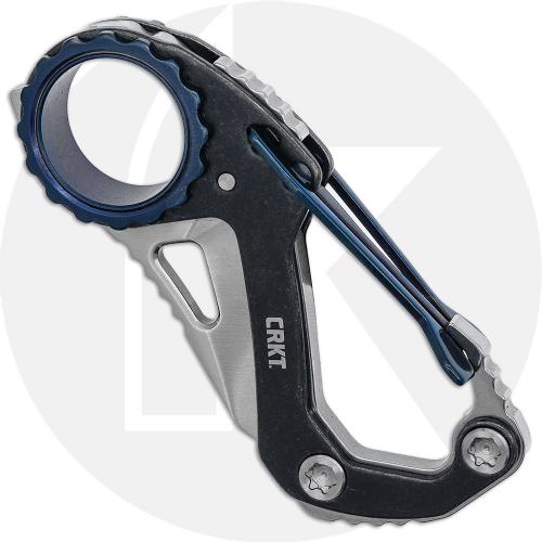 CRKT Compano 9083 - Mike Bond Slip Joint - Satin Sheepsfoot - SS Finger Hole Handle - Bottle Opener and Carabiner Gate