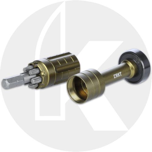 CRKT 9914 ToGo Driver Tool - Joe Wu Design - Compact OD Aluminum Driver with Ball Bearing Spinner