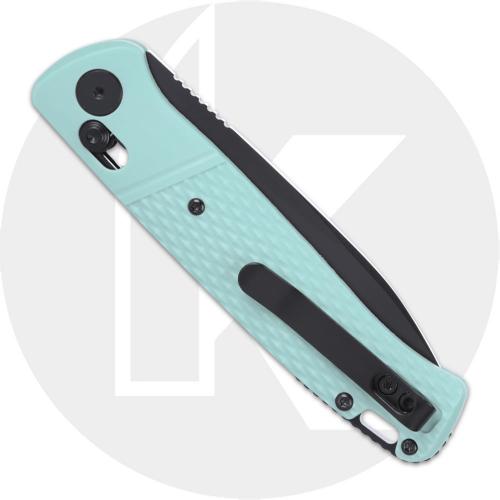CRKT Counterpart K430BKP Knife - Black Oxide 12C27 Drop Point - Aqua GRN