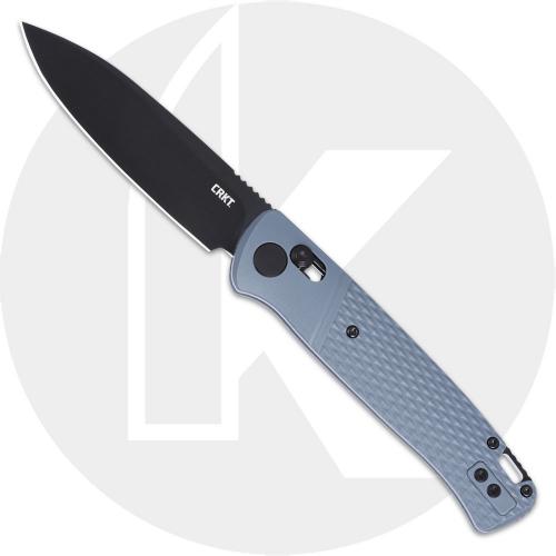 CRKT Counterpart K430GKP Knife - Black Oxide 12C27 Drop Point - Gray GRN