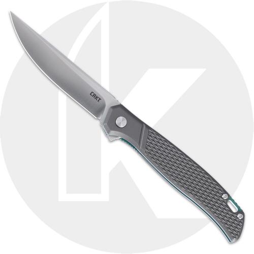 CRKT Scar K440XXP Knife - Satin D2 Standard Blade - Gray Aluminum - Flipper Folder