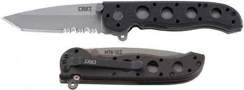 CR-M1612Z, CRKT Small Tanto Zytel M16, Part Serrated Edge