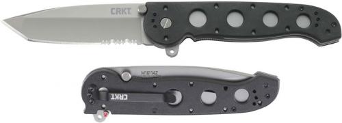 CR-M1614Z, CRKT Large Tanto Zytel M16, Part Serrated Edge