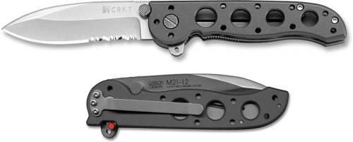 CRKT Small M21 Knife, Part Serrated, CR-M2112