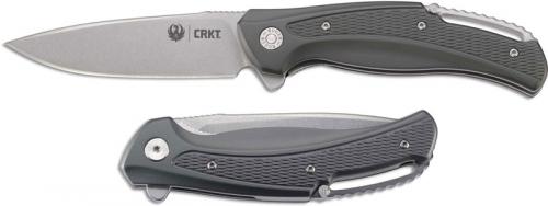 Ruger R2401 Windage Knife Ken Onion Drop Point Flipper Folder Greenish Black Aluminum with IKBS