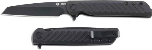 Ruger R3802K LCK Knife Matthew Lerch Black Sheepfoot Flipper Folder Black GRN Handle