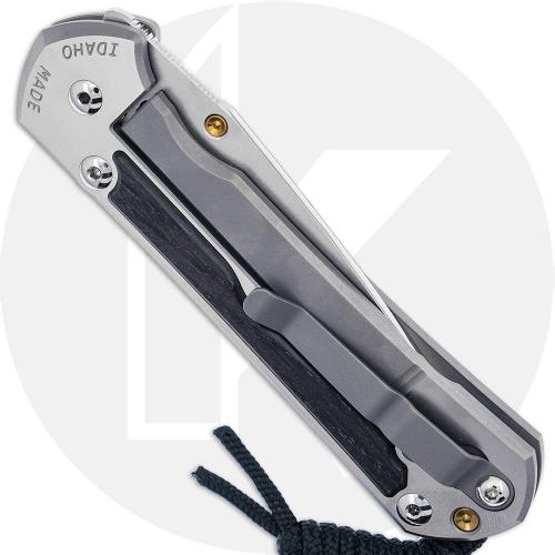 Chris Reeve Large Sebenza 31 Knife - L31-1620 - Polished CPM MagnaCut Drop Point - Bog Oak / Polished Titanium