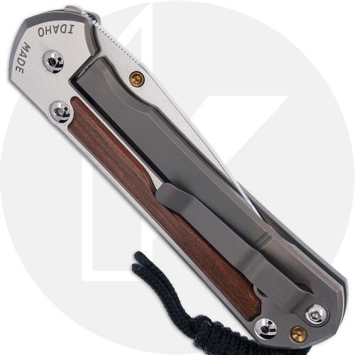 Chris Reeve Large Sebenza 31 Knife - L31-1636 - Polished CPM MagnaCut Drop Point - Macassar Ebony / Polished Titanium