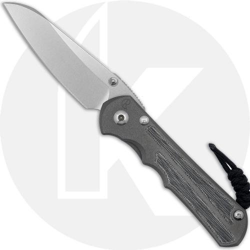 Chris Reeve Large Inkosi Knife S45VN Insingo w/Black Micarta Inlays, Sandblasted Handle