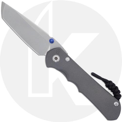 Chris Reeve Large Inkosi LIN-1042 - Stonewash MagnaCut Tanto - Sandblast Ti - USA Made