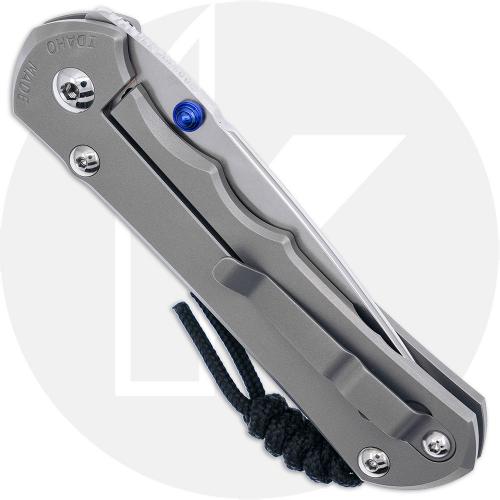 Chris Reeve Large Inkosi - LIN-1108 - Stonewash MagnaCut Drop Point - Glass Blasted Titanium - USA Made