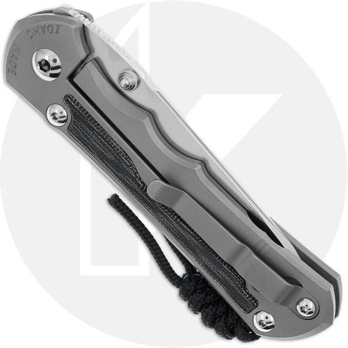 Chris Reeve Large Inkosi Knife - LIN-1124 - Stonewash MagnaCut Insingo - Black Canvas Micarta / Glass Blasted Titanium