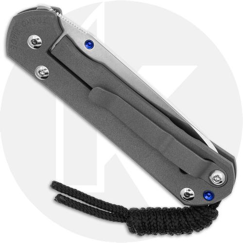 Chris Reeve Knives - Small Sebenza 31 Knife - S31-1008 - Stonewash MagnaCut Insingo - Sandblast Titanium