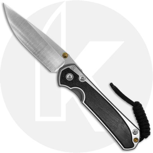 Chris Reeve Small Sebenza 31 Knife - S31-1620 - Polished CPM MagnaCut Drop Point - Bog Oak / Polished Titanium