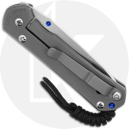 Chris Reeve Small Sebenza 31 Knife - S31-1685 - Stonewash CPM MagnaCut Insingo - Glass Blasted Titanium