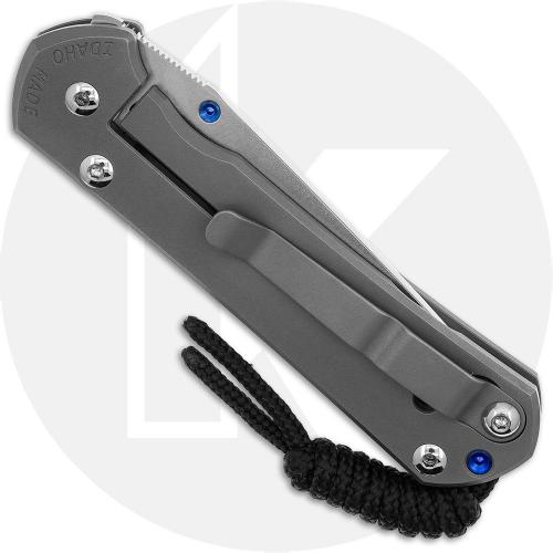 Chris Reeve Small Sebenza 31 Knife - S31-1687 - Stonewash CPM MagnaCut Tanto - Glass Blasted Titanium