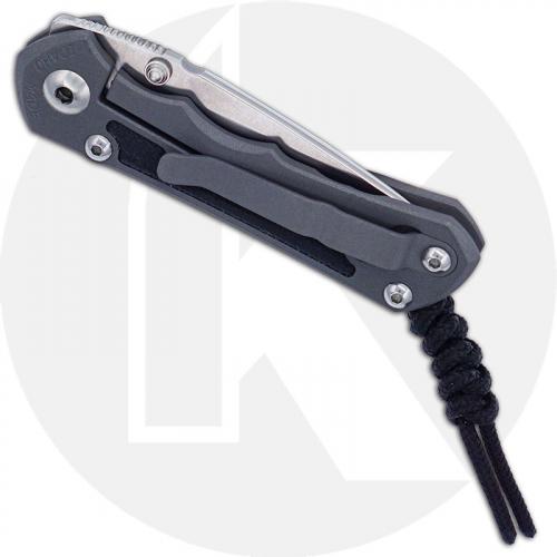 Chris Reeve Small Inkosi SIN-1012 Knife - Stonewash MagnaCut Drop Point - Black Canvas Micarta / Sandblast Titanium