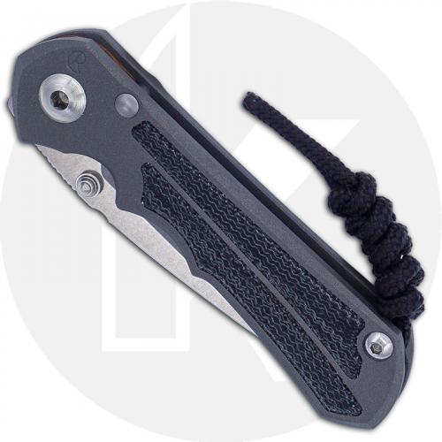Chris Reeve Small Inkosi SIN-1012 Knife - Stonewash MagnaCut Drop Point - Black Canvas Micarta / Sandblast Titanium