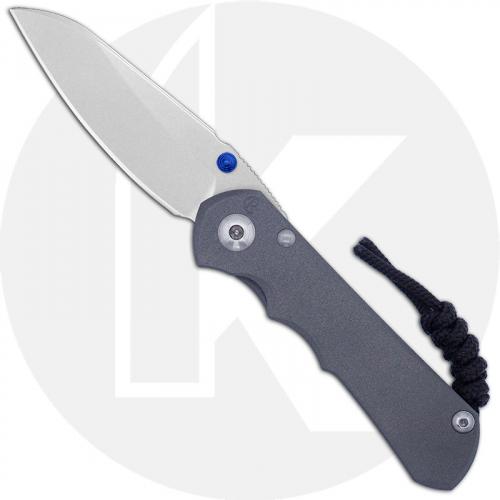 Chris Reeve Knives - Small Inkosi Knife - SIN-1022 - Stonewash Insingo - Sandblast Titanium