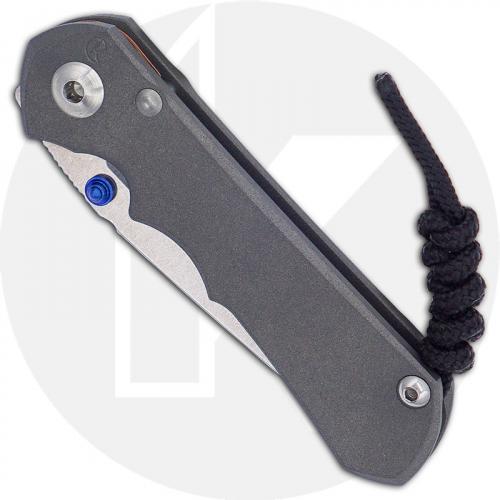 Chris Reeve Knives - Small Inkosi Knife - SIN-1042 - Stonewash Tanto - Sandblast Titanium