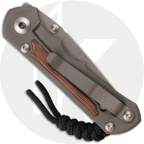 Chris Reeve Knives - Small Inkosi Knife - SIN-1046 - Stonewash MagnaCut Tanto - Natural Canvas Micarta / Sandblast Titanium