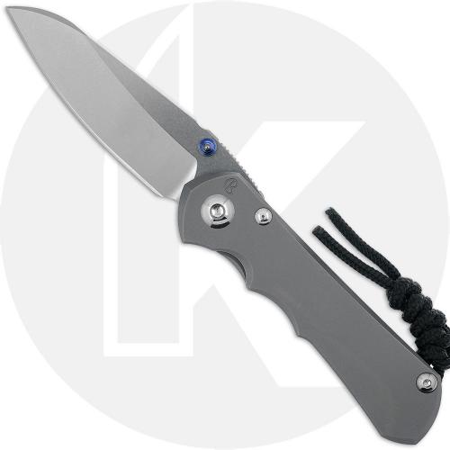 Chris Reeve Knives - Small Inkosi Knife - SIN-1122 - Stonewash MagnaCut Insingo - Glass Blasted Titanium
