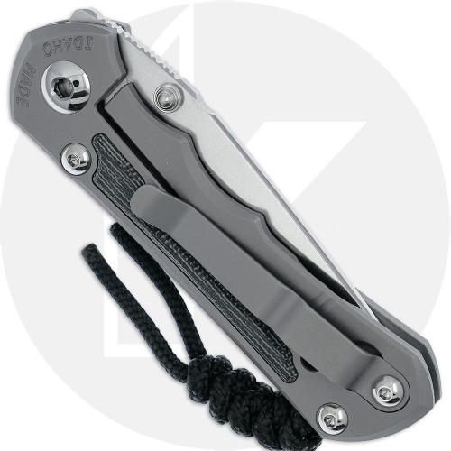 Chris Reeve Small Inkosi SIN-1132 Knife - Stonewash MagnaCut Tanto - Black Canvas Micarta / Glass Blasted Titanium