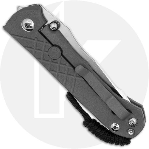 Chris Reeve Umnumzaan Knife - UMN-1000 - CPM MagnaCut Drop Point - Sandblasted Titanium - USA Made