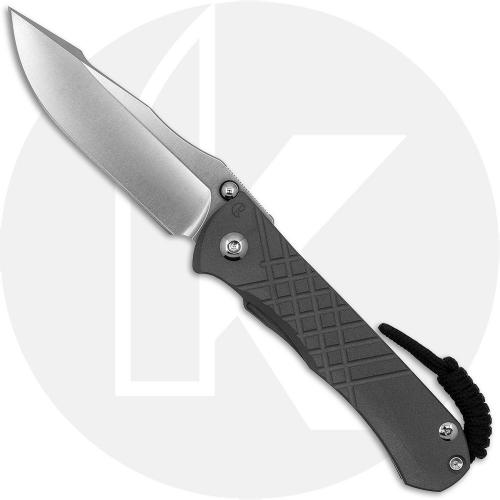 Chris Reeve Umnumzaan Knife - UMN-1000 - CPM MagnaCut Drop Point - Sandblasted Titanium - USA Made