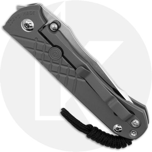 Chris Reeve Umnumzaan Knife - UMN-1012 - CPM MagnaCut Drop Point - Glass Blasted Titanium - USA Made