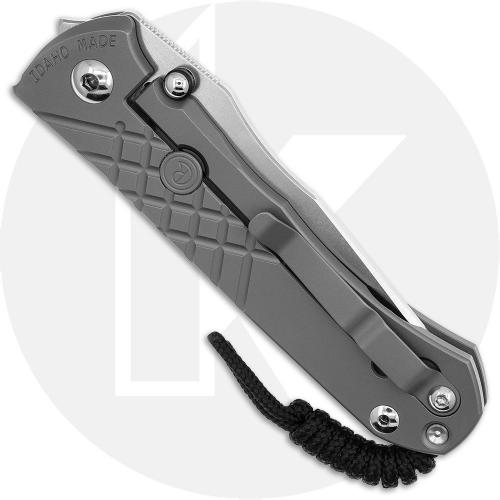 Chris Reeve Umnumzaan Knife - UMN-1014 - CPM MagnaCut Tanto - Glass Blasted Titanium - USA Made