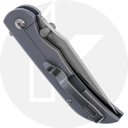 CRKT Oxcart Assisted 6135 - Satin Clip Point - Drilled Stainless Steel - Frame Lock Flipper Folder