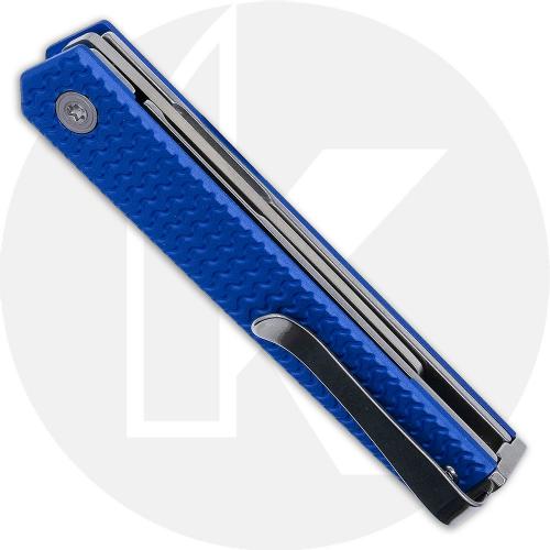 CRKT CEO Microflipper 7083 - Richard Rogers Gents EDC - Satin Blade - Blue Aluminum - Liner Lock Flipper Folder