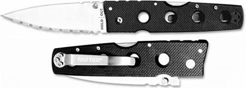 Cold Steel Hold Out II Knife, Serrated, CS-11HLS
