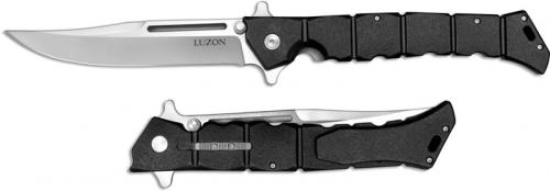 Cold Steel 20NQX Luzon Mike Wallace Balisong Inspired Clip Point Flipper Knife Black GFN Handle