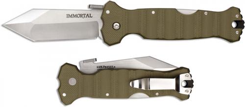 Cold Steel 23HVG Immortal S35VN Mike Wallace Open on Withdrawal OD Green G10 Folder