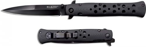 Cold Steel Ti-Lite G10 26AGST Knife 4 Inch Blade Black G10 Open on Withdrawal
