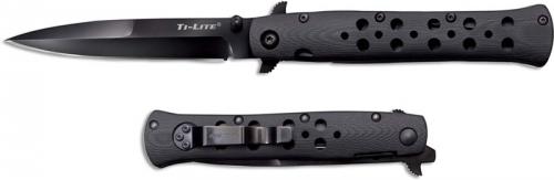 Cold Steel Ti-Lite G10 26AGST Knife 4 Inch Blade Black G10 Open on Withdrawal