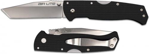 Cold Steel Air Lite 26WT - Value Priced EDC - Tanto Blade - Black G10 - Tri Ad Lock - Folding Knife