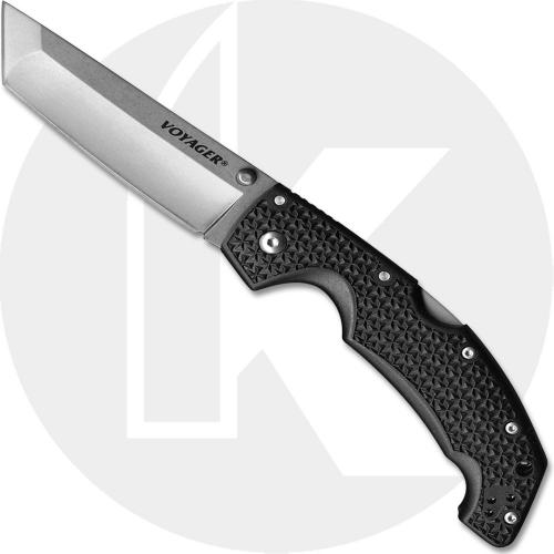 Cold Steel 29AT Large Voyager Knife AUS 10A Tanto Black Griv-Ex Tri-Ad Locking Folder