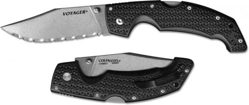 Cold Steel Voyager, Large Clip Point Serrated, CS-29TLCCS